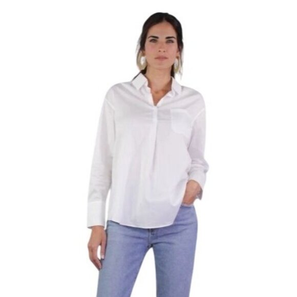 Harshman XS White 100% Cotton Ari Popover Dress Shirt $192 Retail New in Bag - Picture 1 of 9